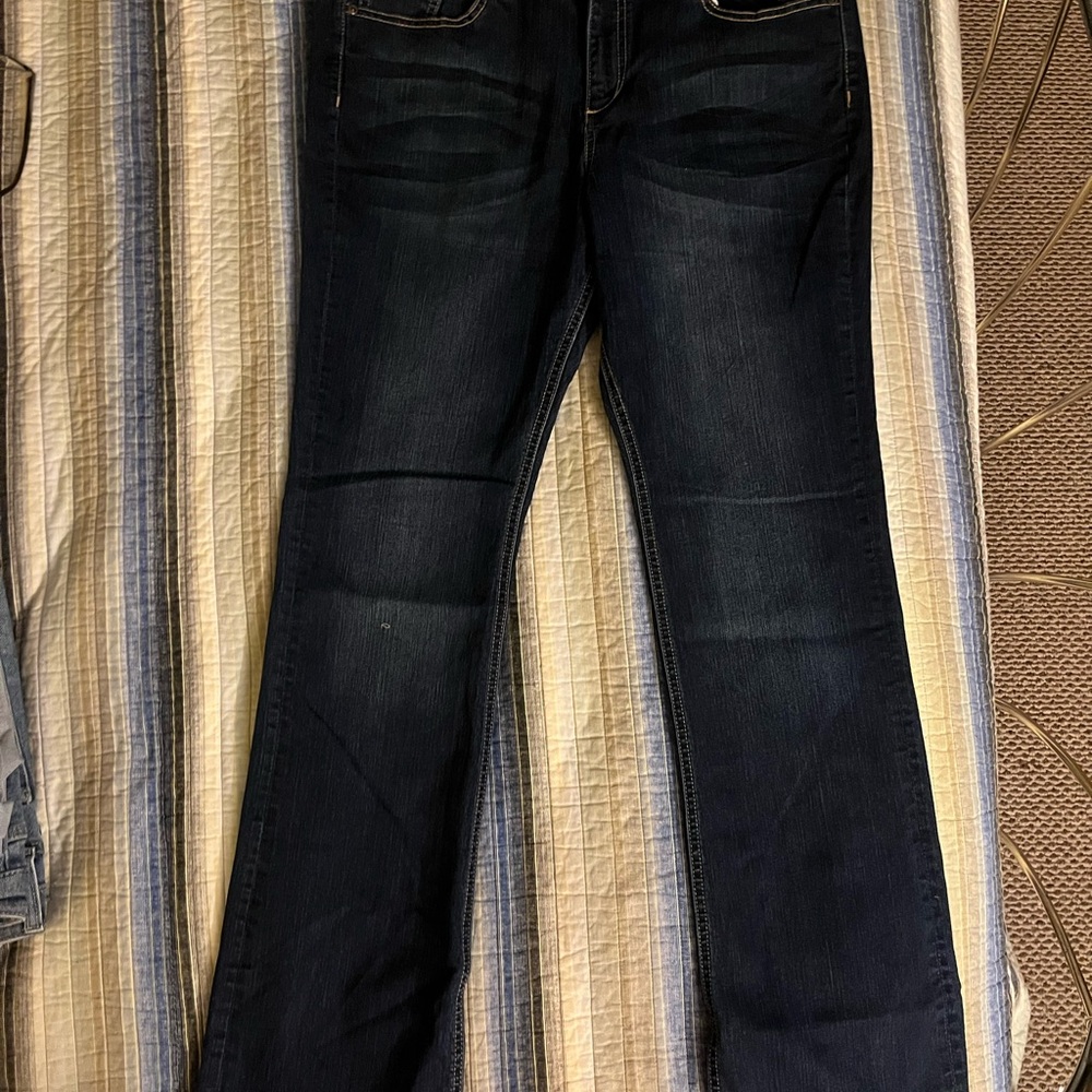 New York & Company Blue Cropped Ankle Jeans